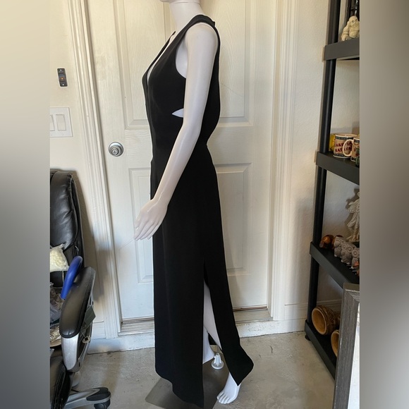 Gianni Versace Vintage 90’s Versus long Black Sleeveless Cutout sides dress 2/4 - Picture 2 of 15
